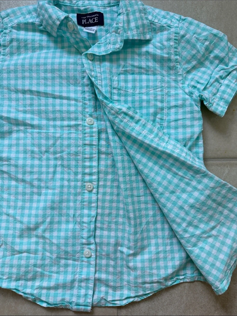 The Children's Place Gingham Short-Sleeve Shirt